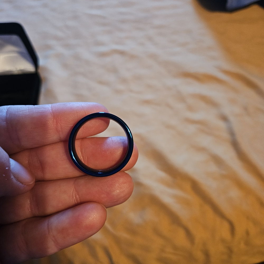 Men's Blue Deer Design Ring - Picture 3 of 4